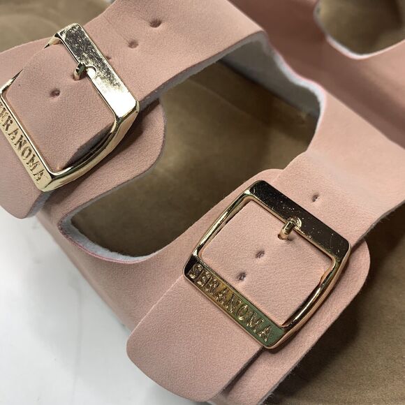 Seranoma Pink Slip On Cork Footbed Sandals Womens Size 10 - Picture 2 of 6